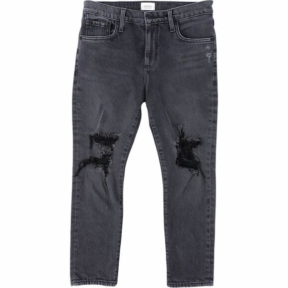 Citizens of Humanity Emerson Slim Boyfriend Jeans Gray Distressed 25 - Picture 1 of 8